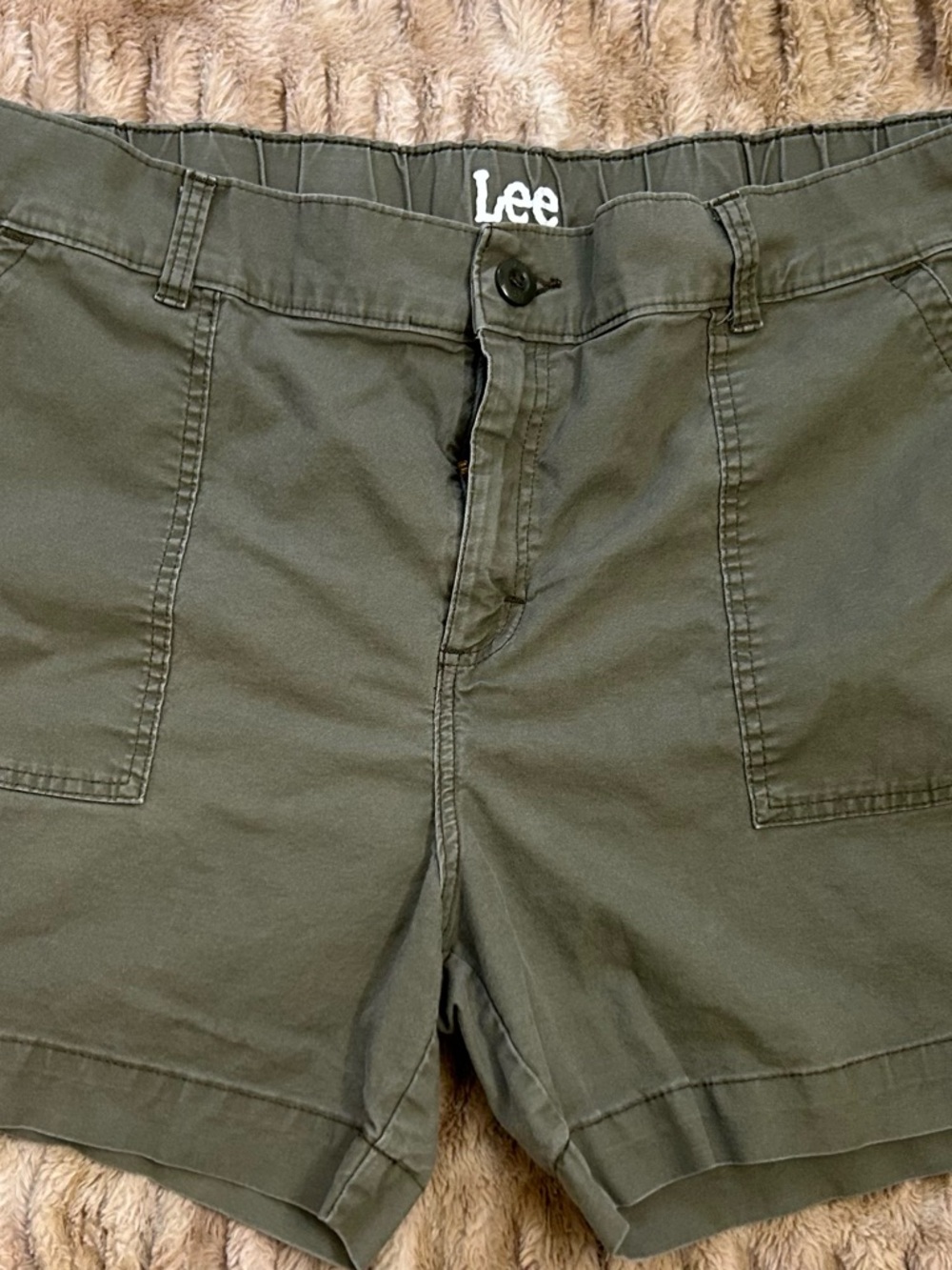 Lee Olive Green Women's Cargo Shorts